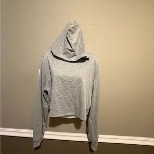 JLUXLABEL Heather Gray Cropped Hoodie